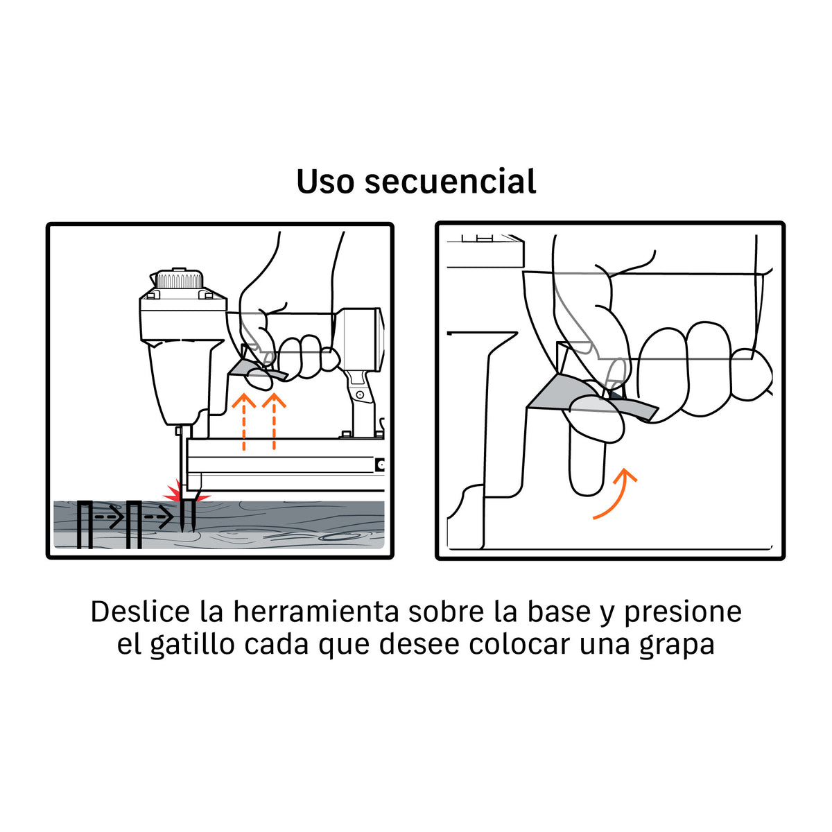 Clavadora neumática profesional calibre 23