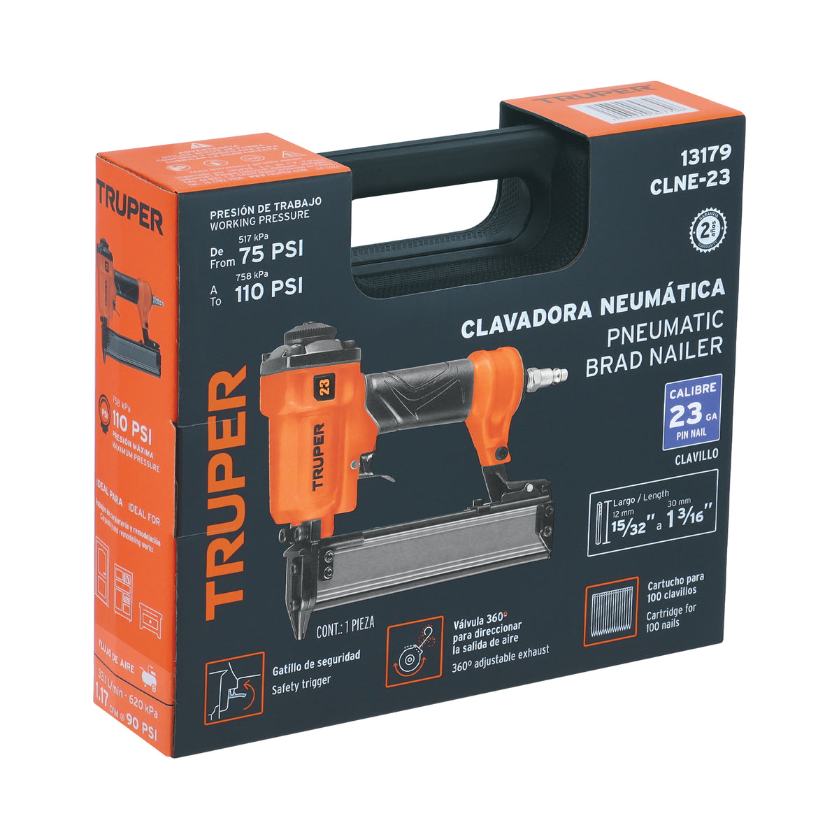 Clavadora neumática profesional calibre 23