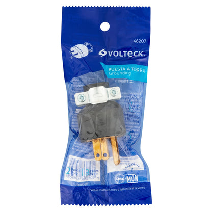 Clavija industrial reforzada aterrizada de 127 V y 15 A con 2 polos + tierra