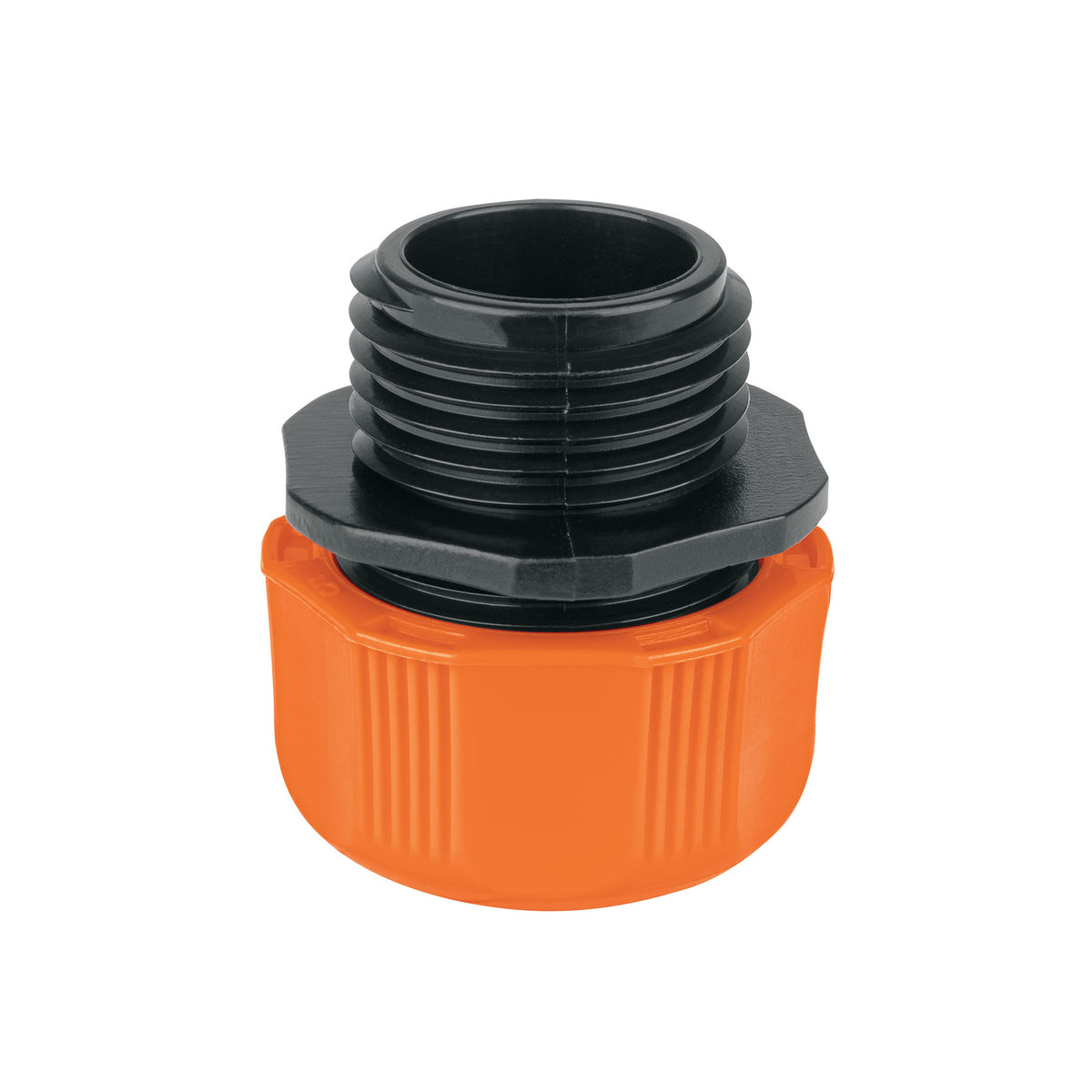 Conector 1/2" macho de ABS con tuerca de ajuste manual