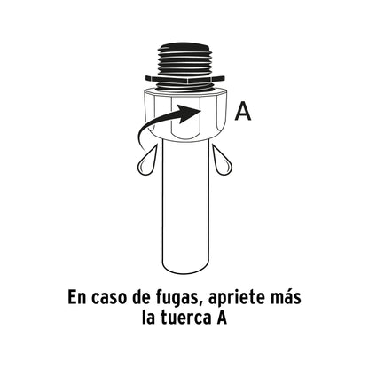 Conector 1/2" macho de ABS con tuerca de ajuste manual · vista 4