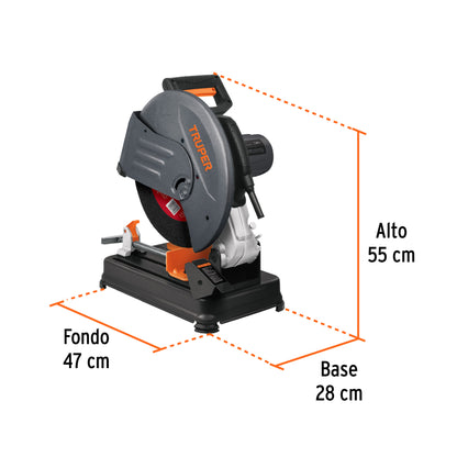 Tronzadora/cortadora de metales 14 pulg mango en D - TRUPER - SKU 11723