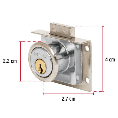 Cerradura para mueble modelo 24 cromo