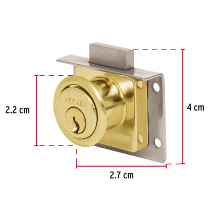 Cerradura para mueble modelo 24 latón