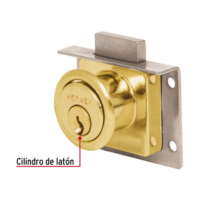 Cerradura para mueble modelo 24 latón