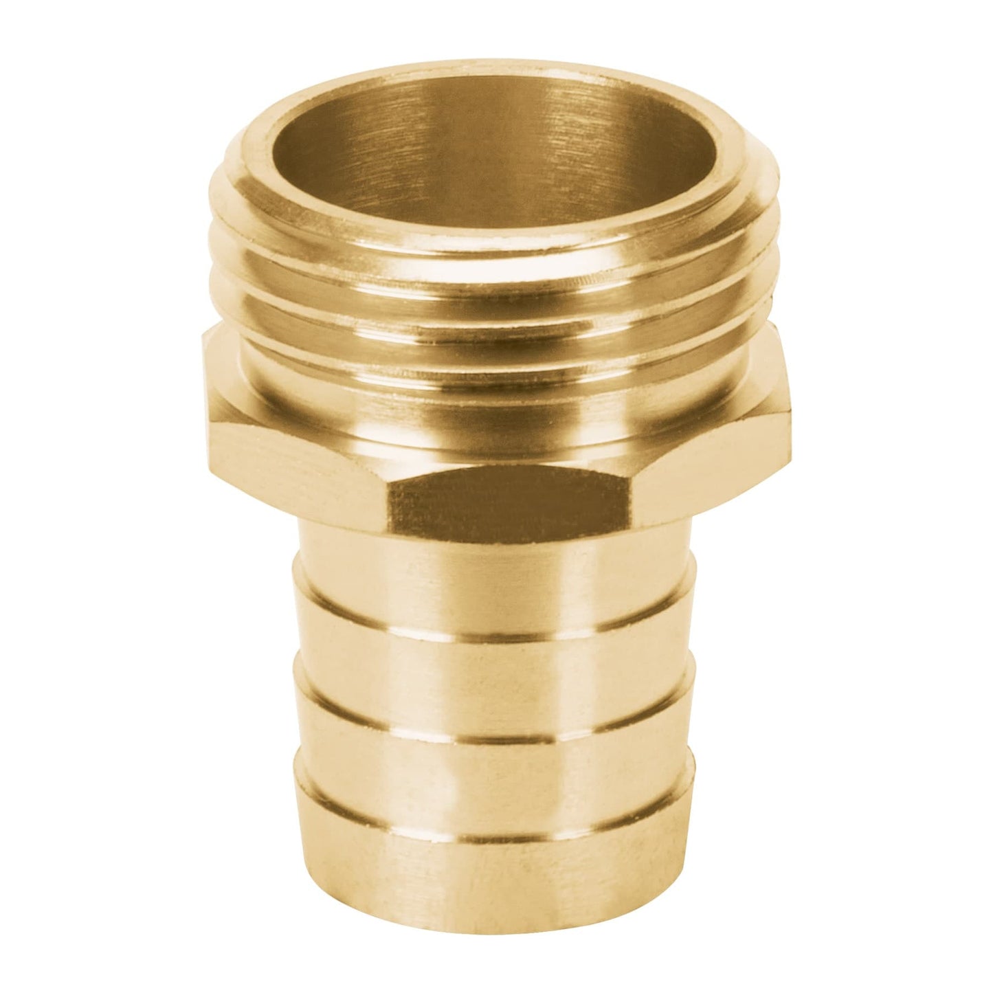 Conector 3/4pulg. macho de latón sólido para manguera