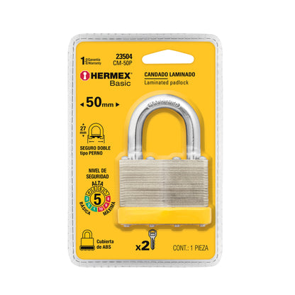 Candado laminado 50 mm gancho corto