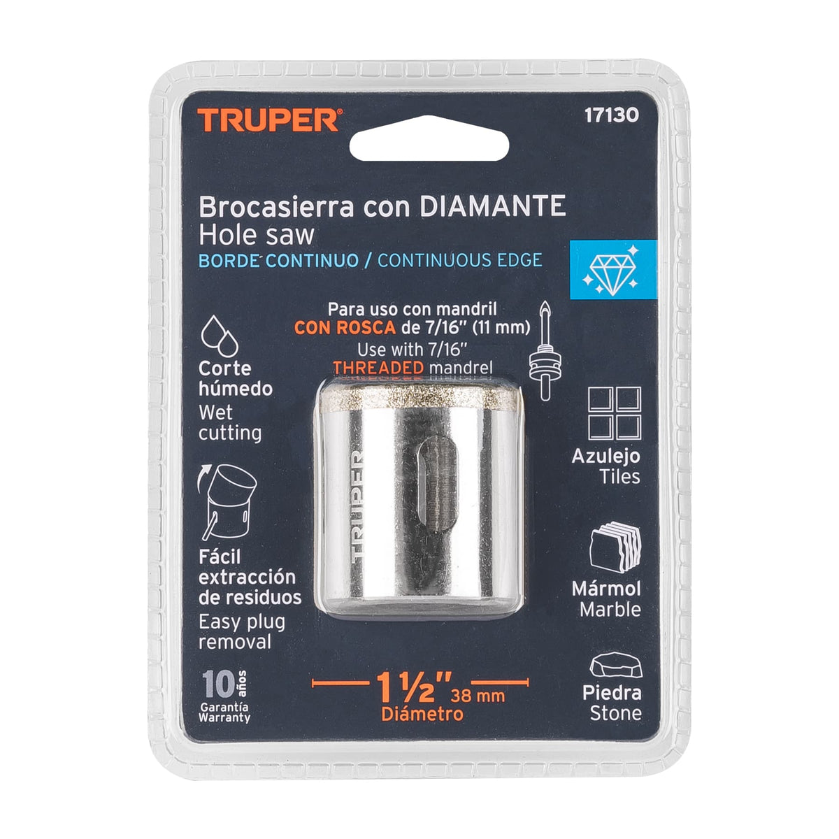 Brocasierra diamante 1-1/2" borde continuo · vista 4