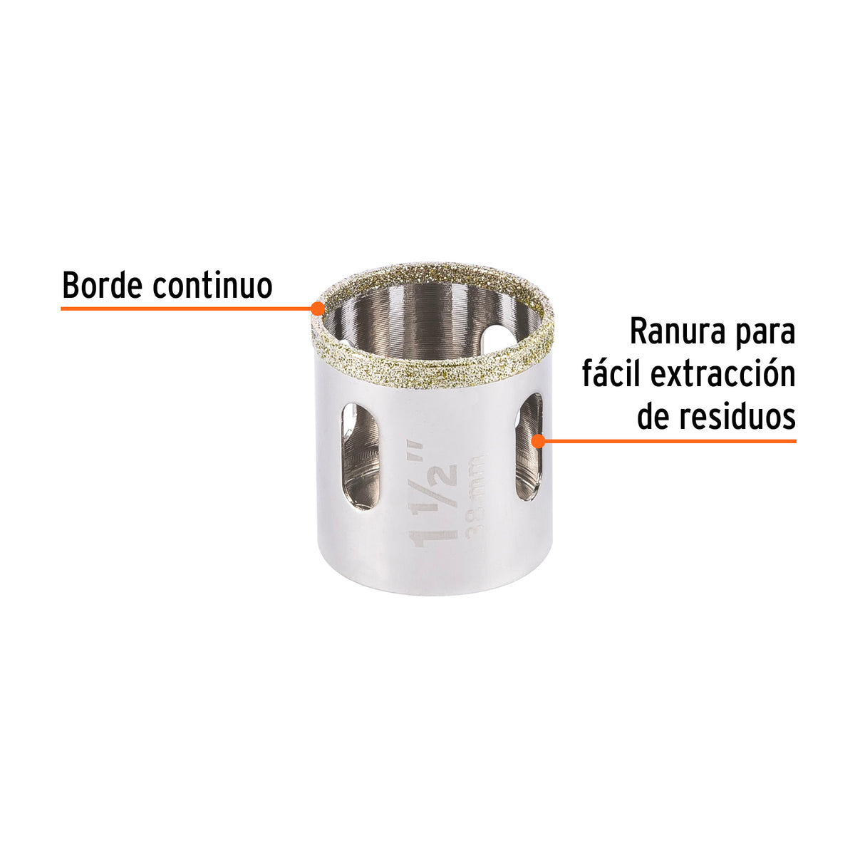 Brocasierra diamante 1-1/2" borde continuo · vista 2