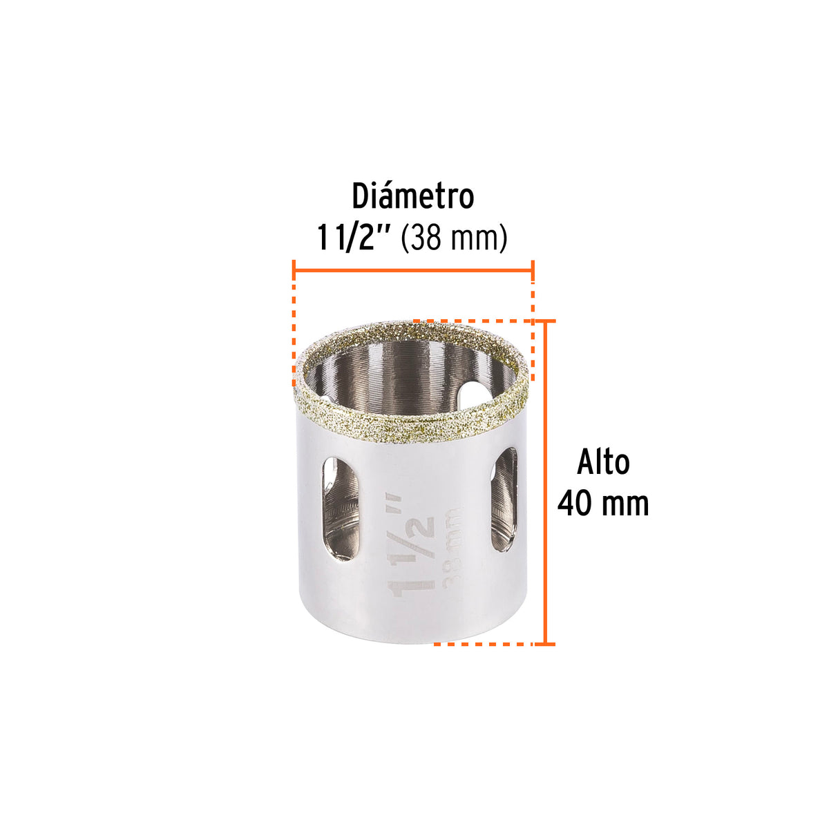 Brocasierra diamante 1-1/2" borde continuo · vista 3