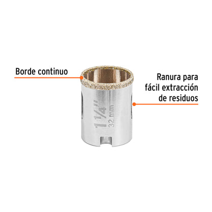 Brocasierra diamante 1-1/4" borde continuo · vista 2