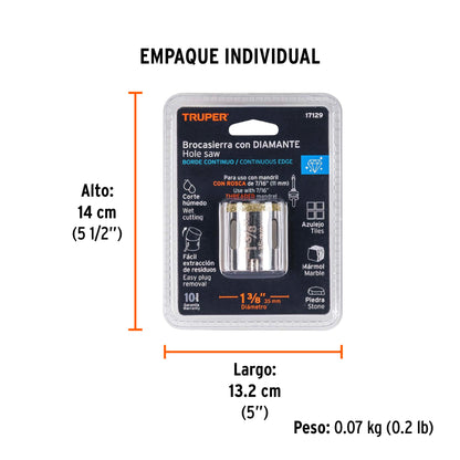 Brocasierra diamante 1-3/8" borde continuo · vista 5