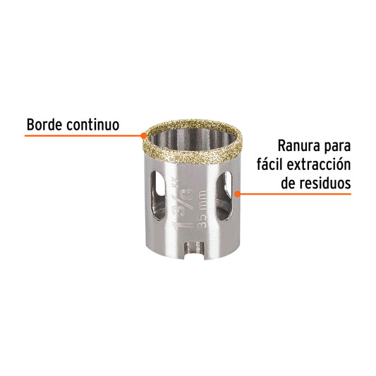 Brocasierra diamante 1-3/8" borde continuo · vista 2