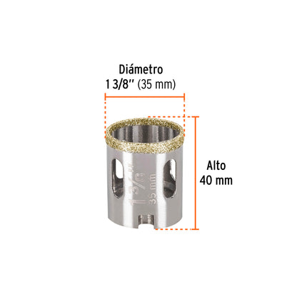 Brocasierra diamante 1-3/8" borde continuo · vista 3