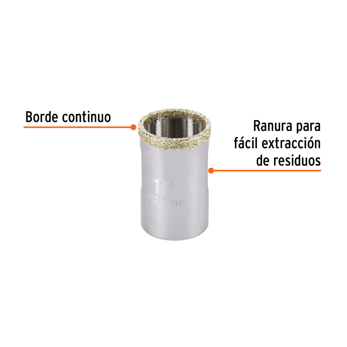 Brocasierra diamante 1" borde continuo · vista 2
