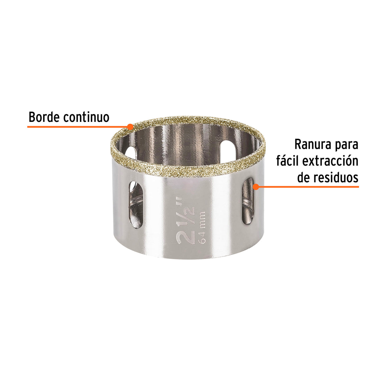 Brocasierra diamante 2-1/2" borde continuo · vista 2