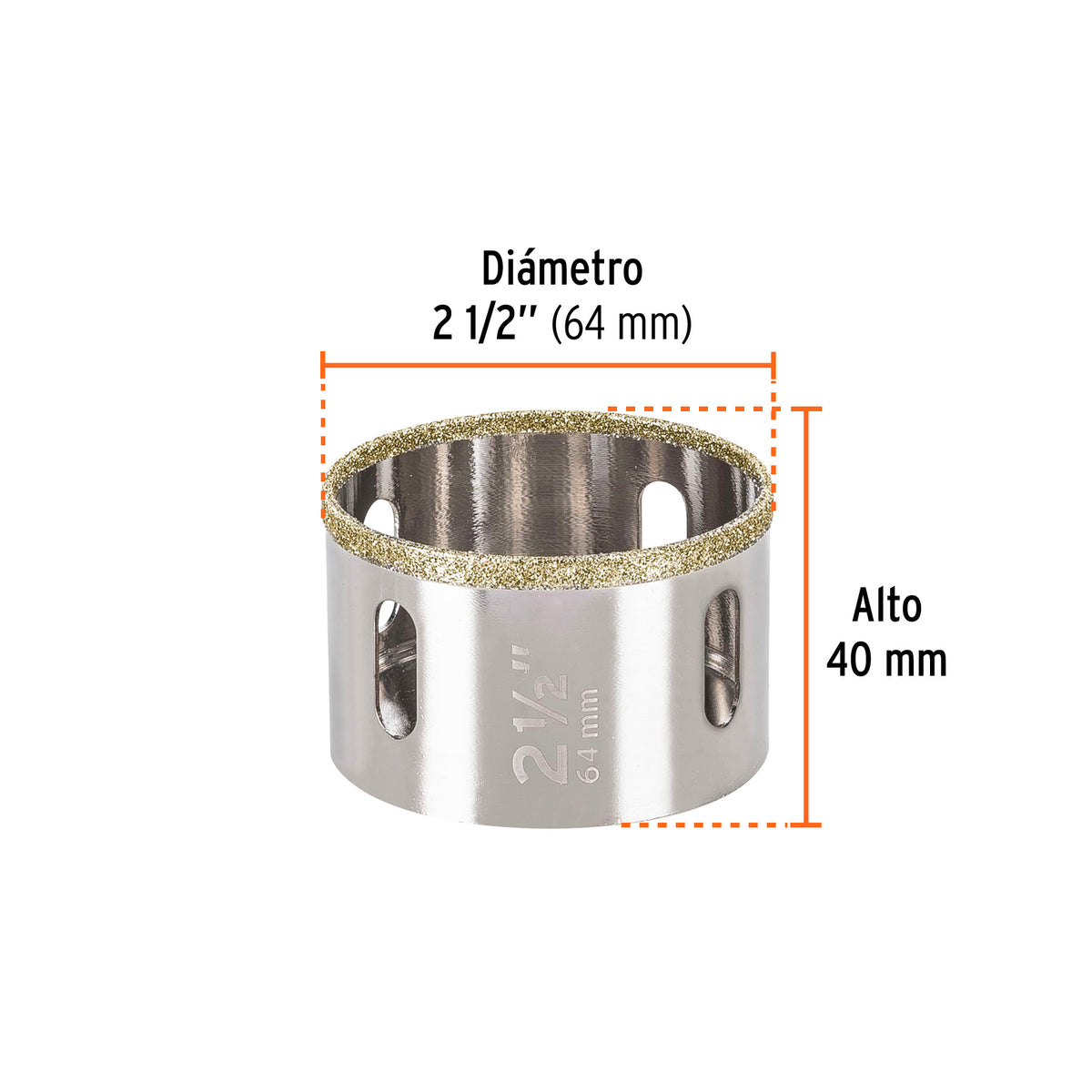 Brocasierra diamante 2-1/2" borde continuo · vista 3