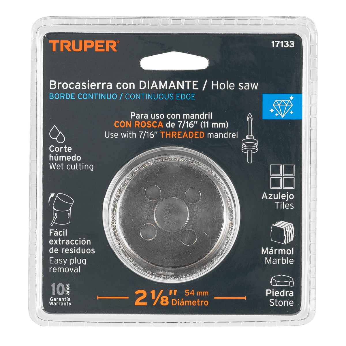 Brocasierra diamante 2-1/8" borde continuo · vista 4