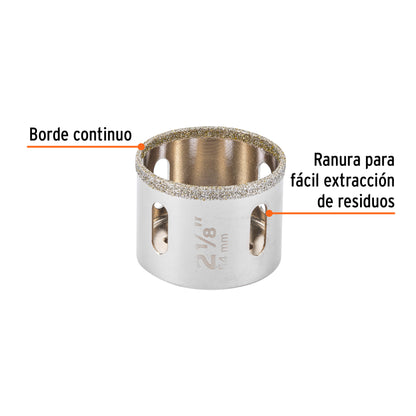 Brocasierra diamante 2-1/8" borde continuo · vista 2