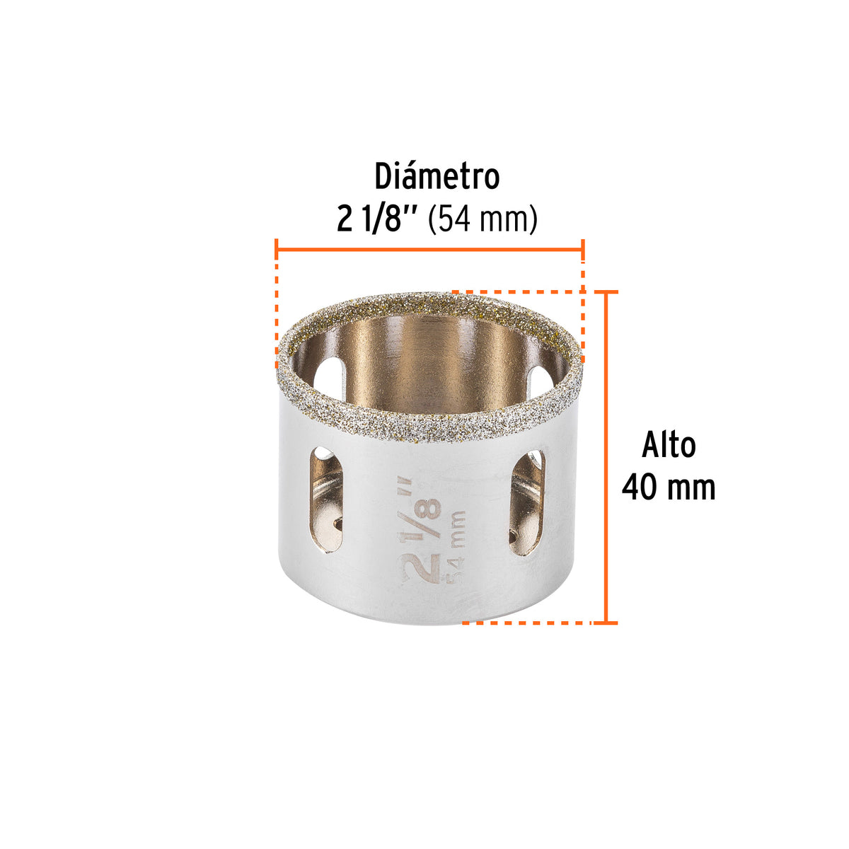 Brocasierra diamante 2-1/8" borde continuo · vista 3