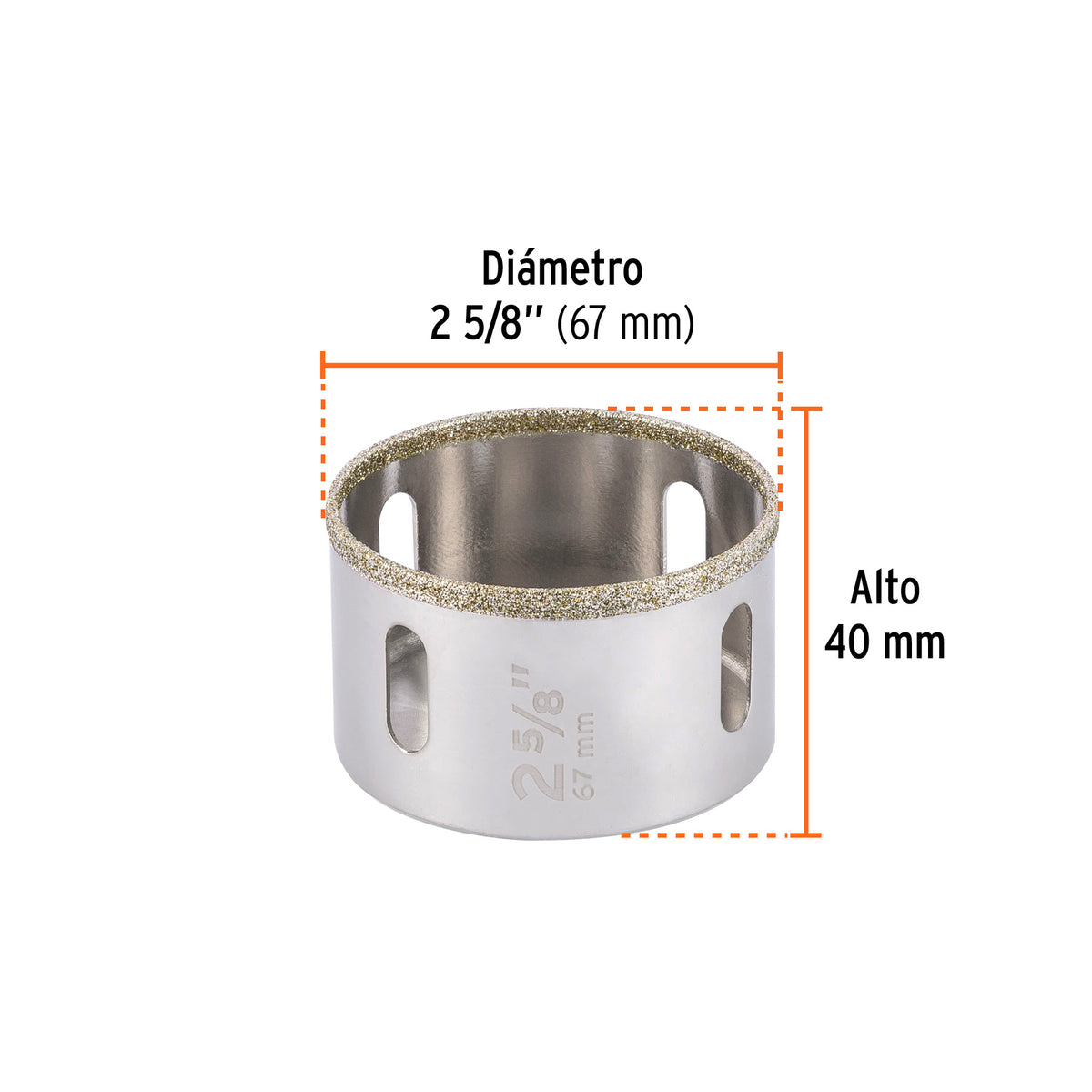 Brocasierra diamante 2-5/8" borde continuo · vista 3