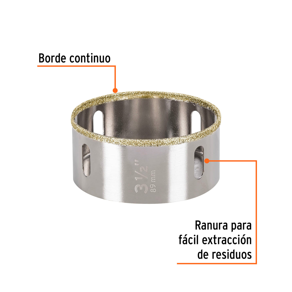 Brocasierra diamante 3-1/2" borde continuo · vista 2