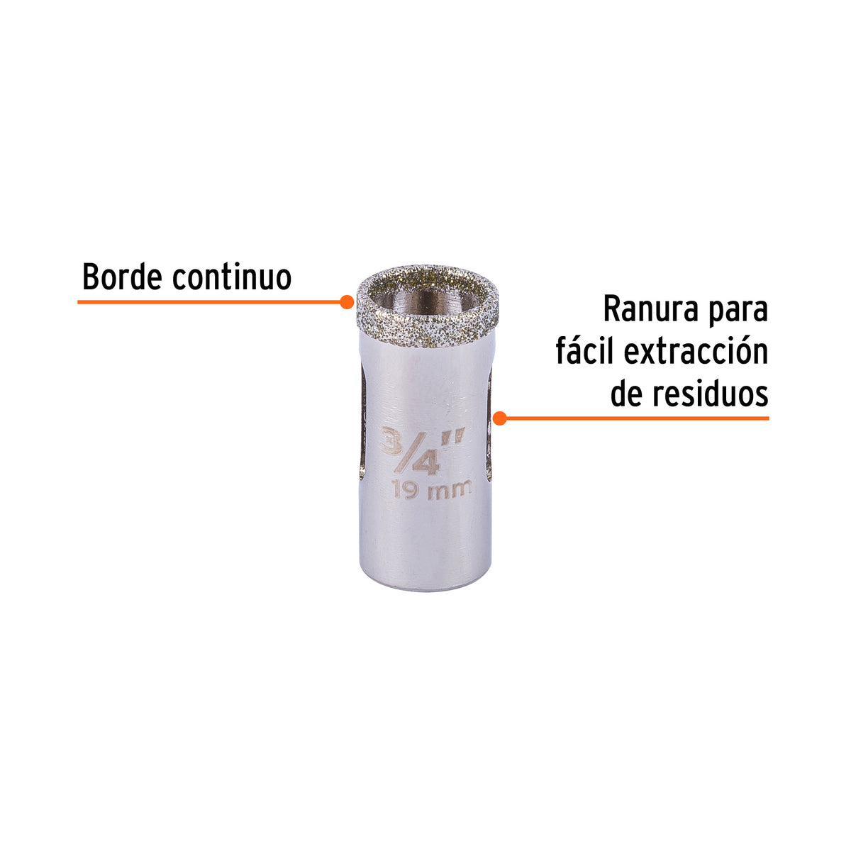 Brocasierra diamante 3/4" borde continuo · vista 2