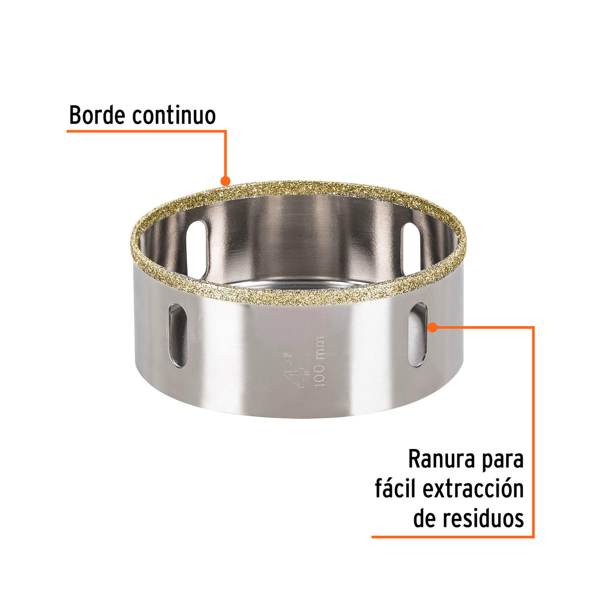 Brocasierra diamante 4" borde continuo · vista 2