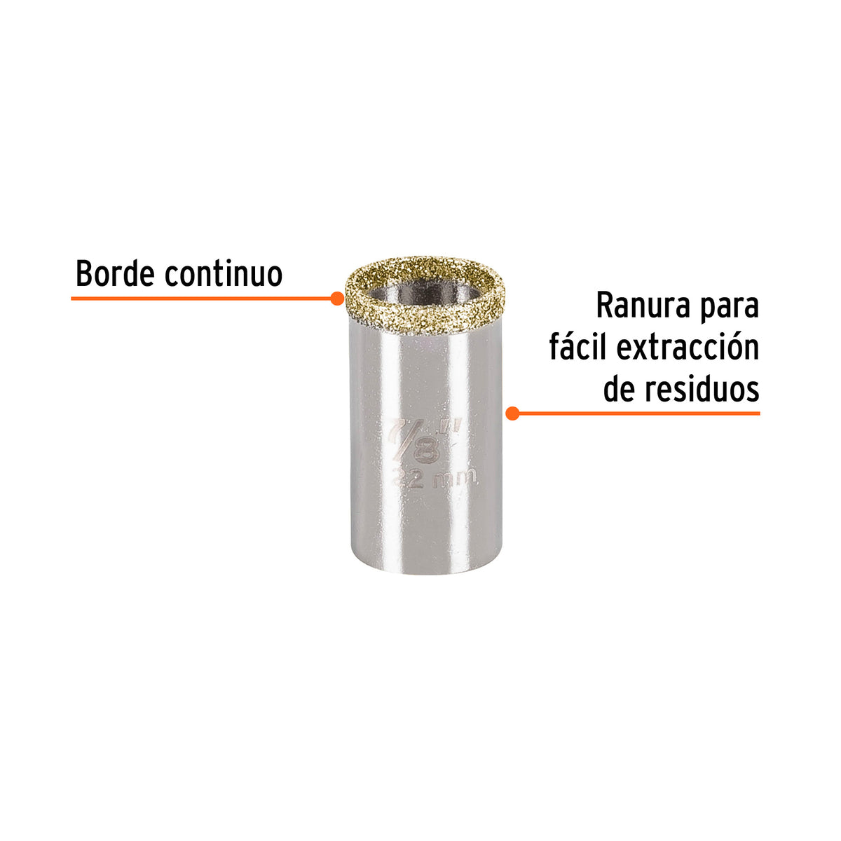 Brocasierra diamante 7/8" borde continuo · vista 2