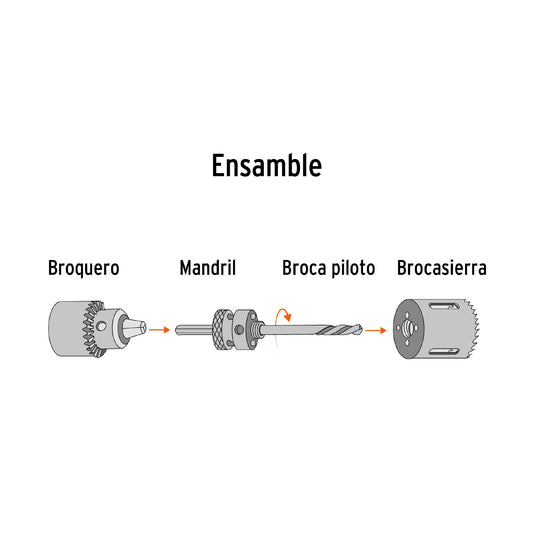 Brocasierra bimetálica 2-1/2 pulg