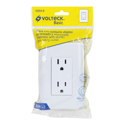 Contacto dúplex de 2 polos con tierra de línea Basic