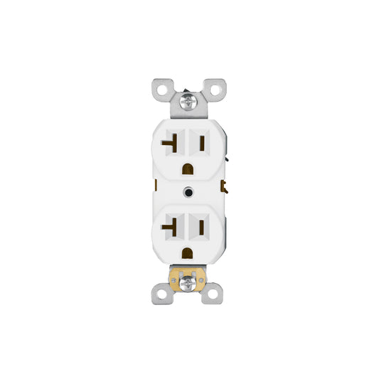 Contacto dúplex, 2 polos 3 hilos, 20 A, Standard, blanco