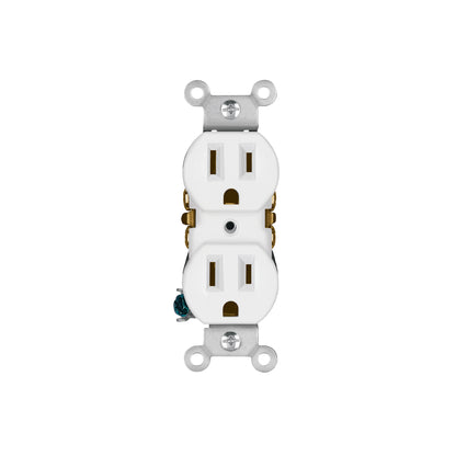 Contacto dúplex, 2 polos 3 hilos, Standard, blanco