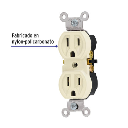 Contacto dúplex de 2 polos y 3 hilos de línea Standard