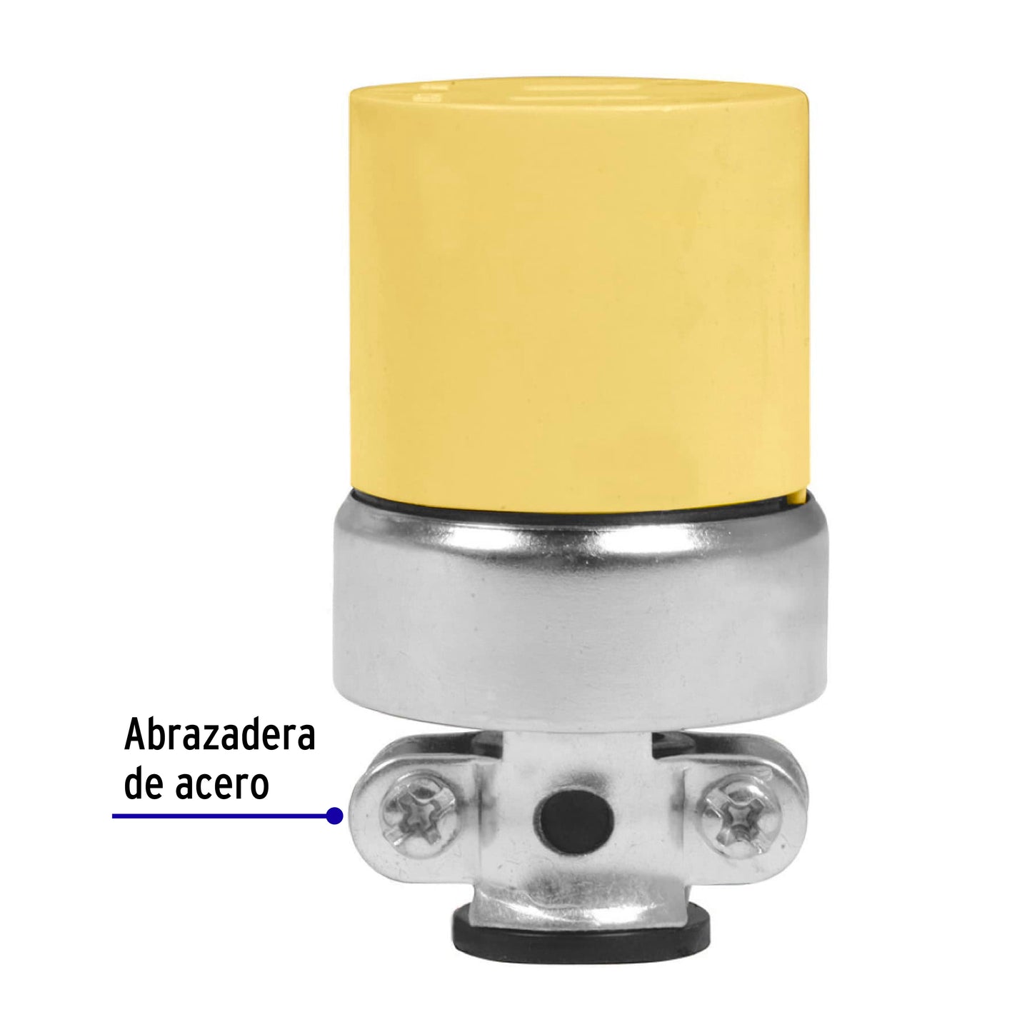 Contacto industrial blindado aterrizado de 127 V y 15 A con 2 polos + tierra