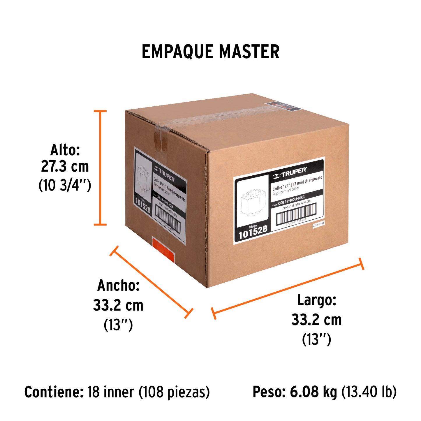 Collet de 1/2 pulg para ROU-NX3 - SKU 101528