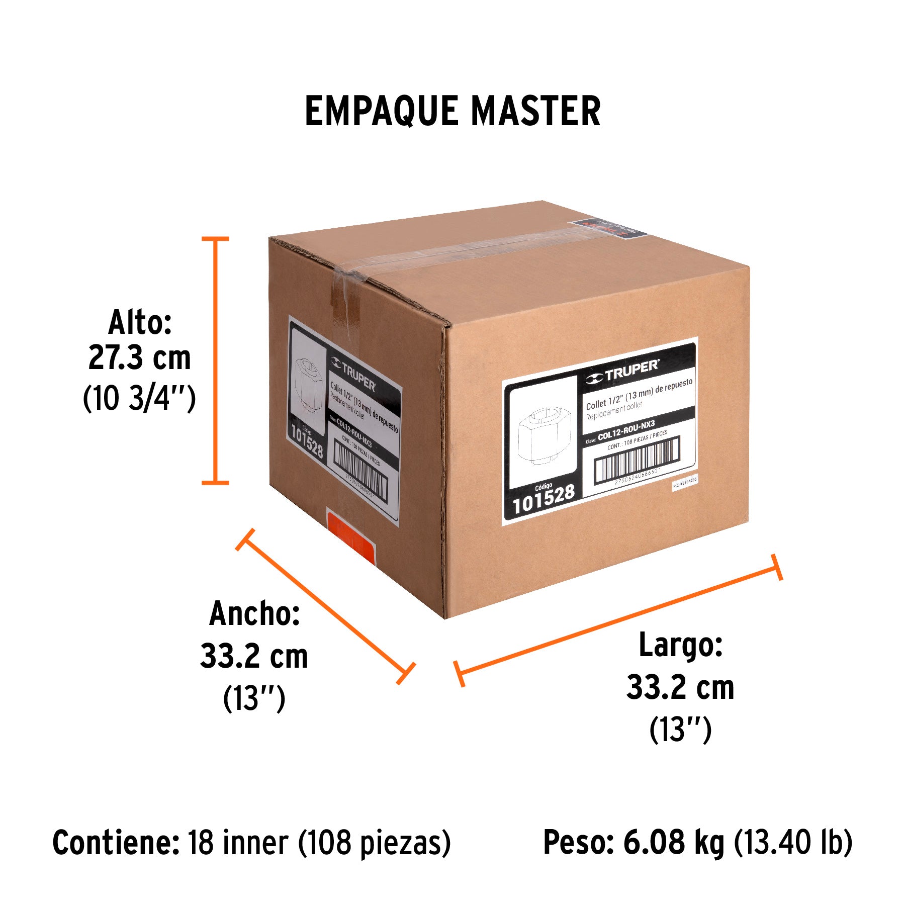 Collet de 1/2 pulg para ROU-NX3 - SKU 101528