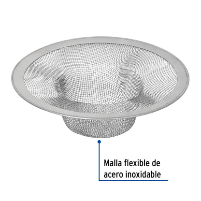 Canastilla de malla 3/4" en acero inoxidable para fregadero