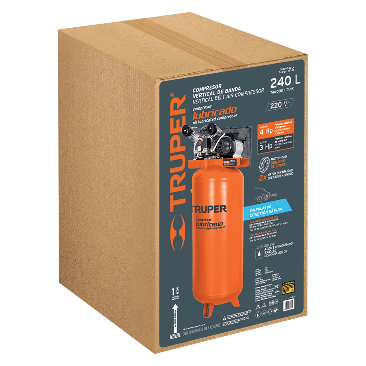 Compresor de banda 240 L 220V