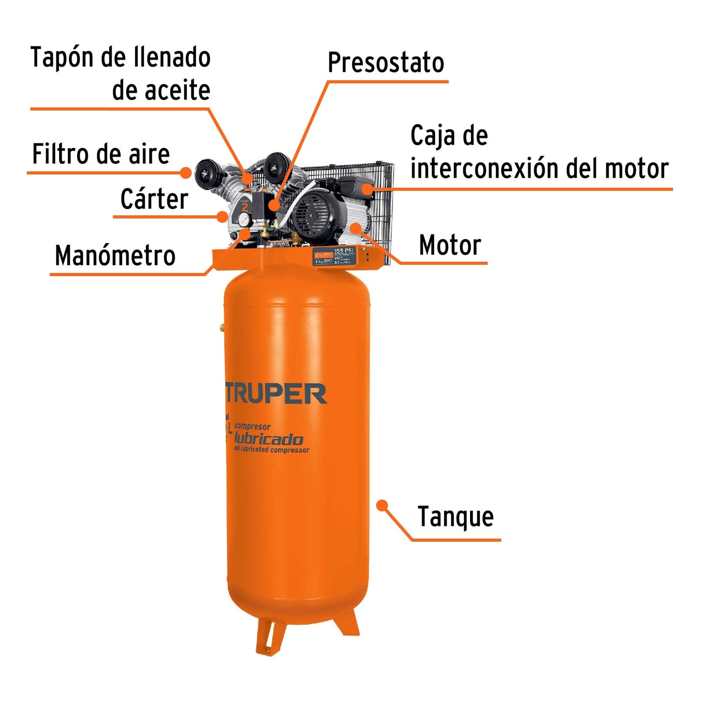Compresor de banda 240 L 220V