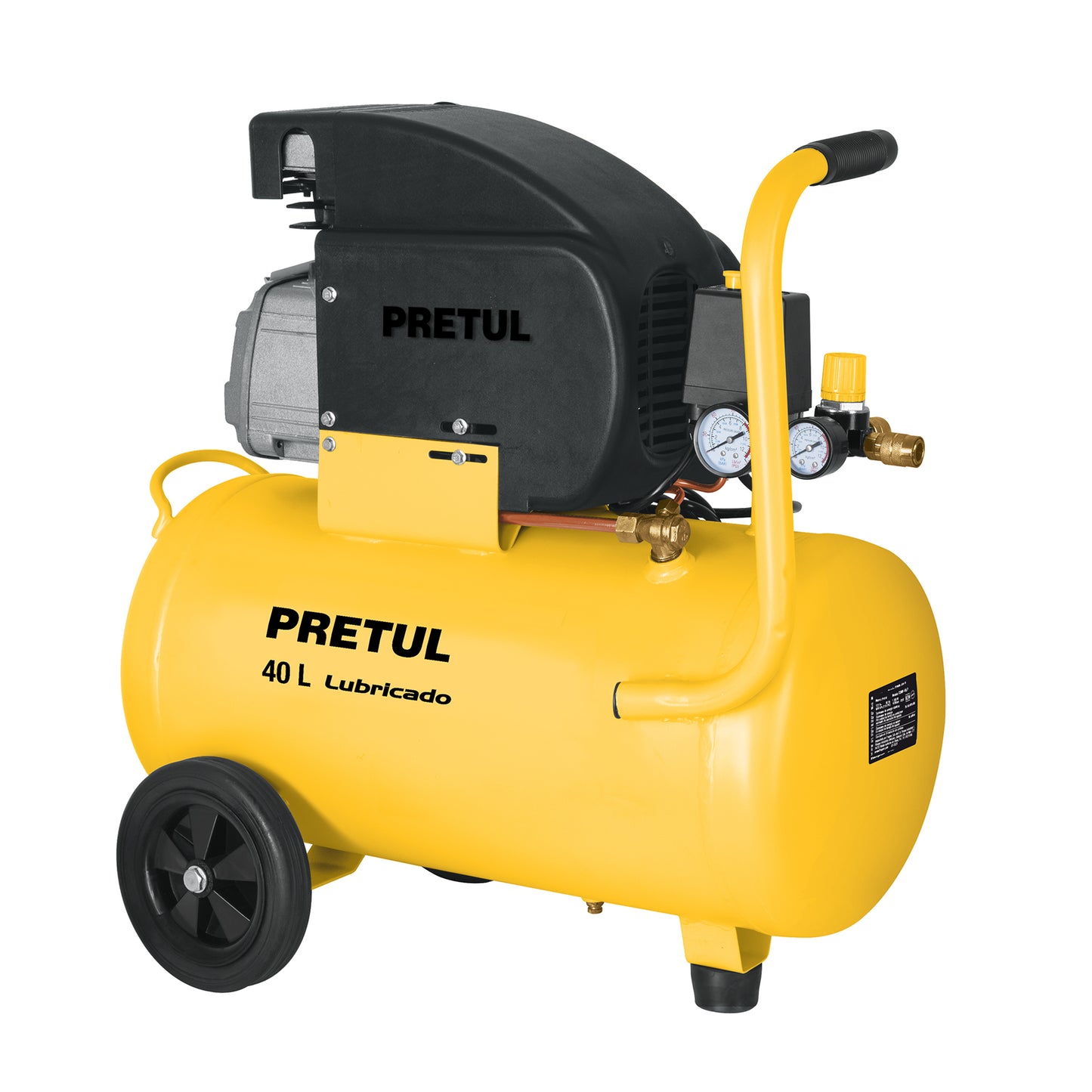 Compresor lubricado 40 L horizontal 3 HP