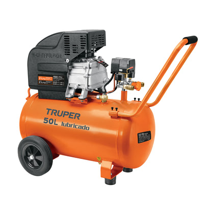 Compresor lubricado 50 L horizontal 3-1/2 HP