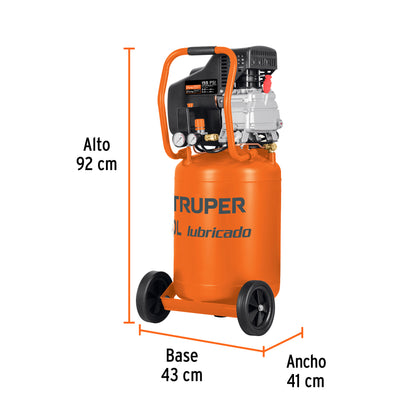Compresor lubricado 50 L vertical 3-1/2 HP