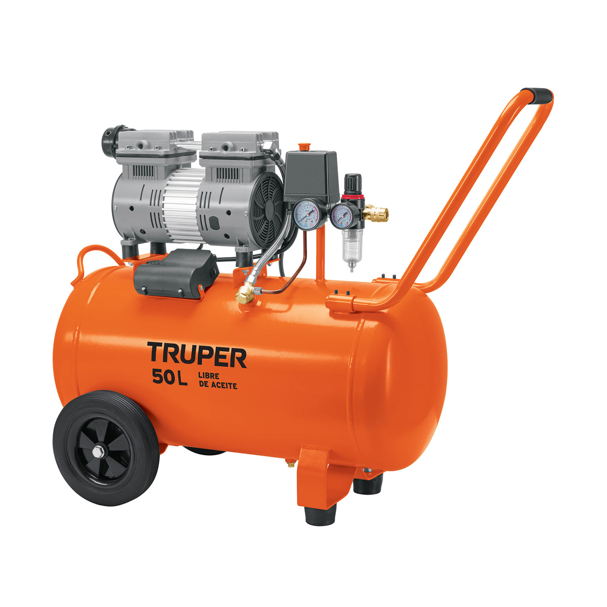 Compresor silencioso libre de aceite, 50L, 2HP, 127V
