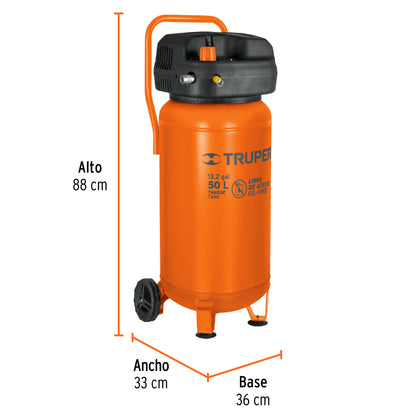 Compresor libre de aceite 50 L vertical
