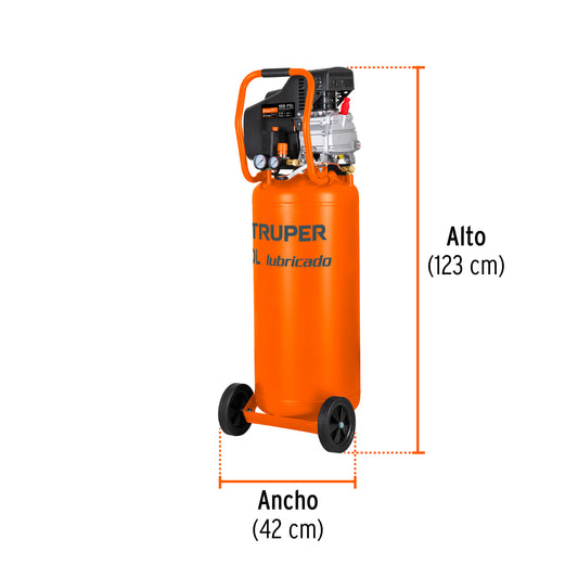 Compresor lubricado 80 L vertical 3-1/2 HP