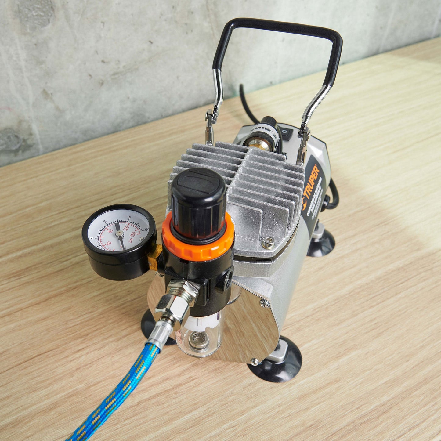 Compresor libre de aceite para aerógrafo de 1/5 HP y 127 V