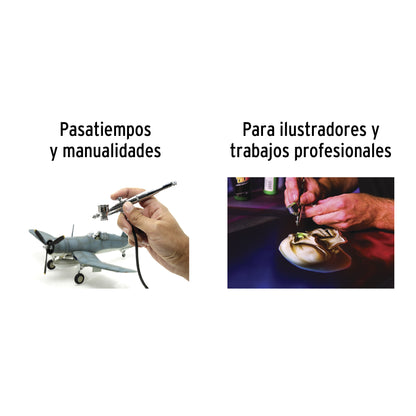 Compresor libre de aceite para aerógrafo de 1/5 HP y 127 V