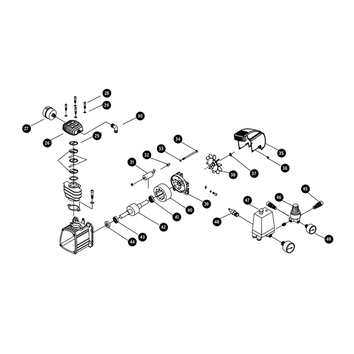 Kit compresor 20L, manguera y pistola gravedad, 127V · vista 5