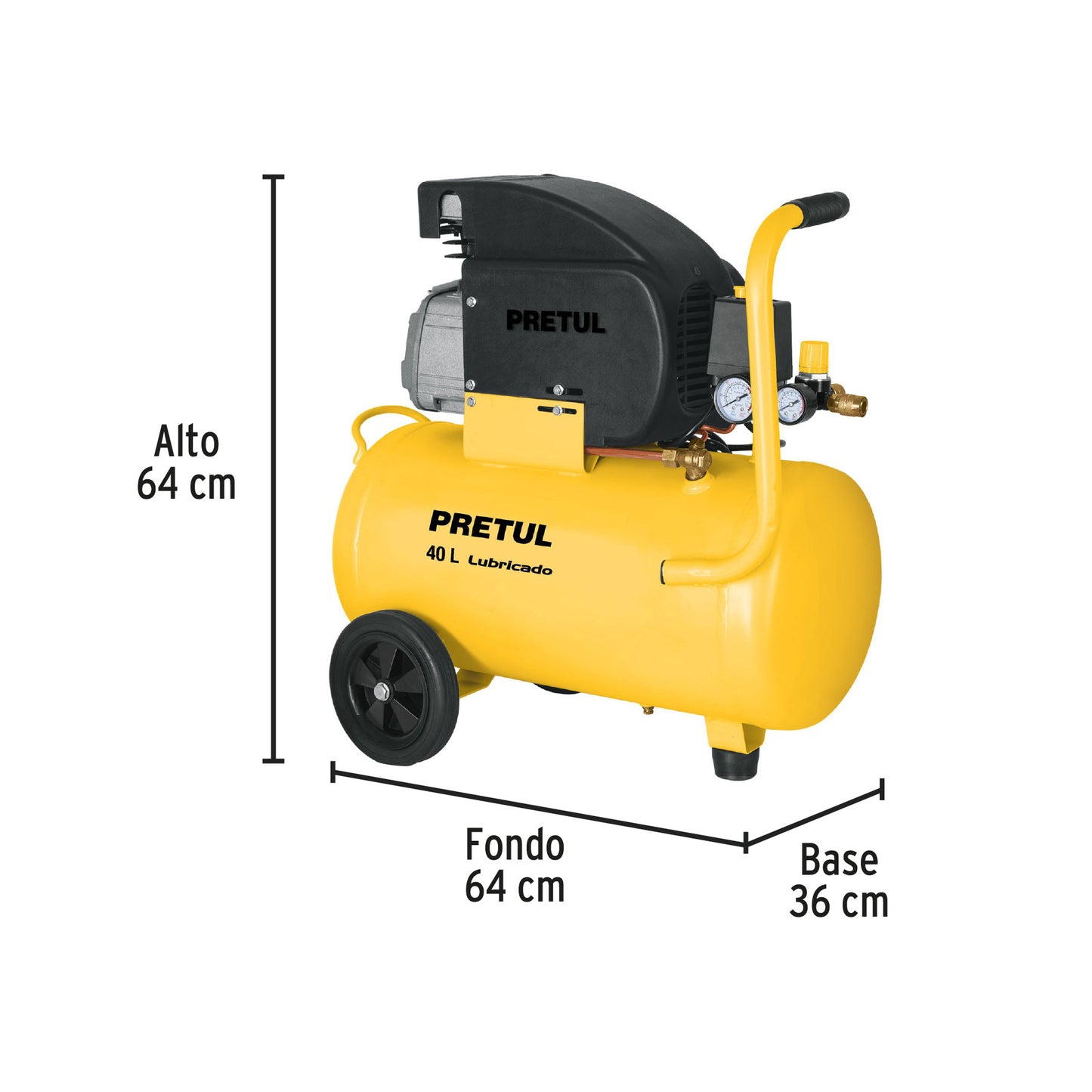 Kit compresor 40 L manguera y pistola